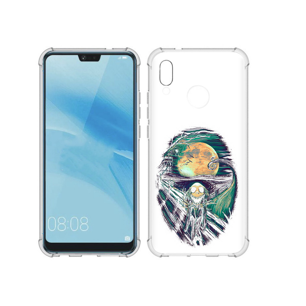 

Чехол MyPads Tocco для Huawei P20 Lite зубастое существо абстракция (PT130405.51.370), Прозрачный, Tocco
