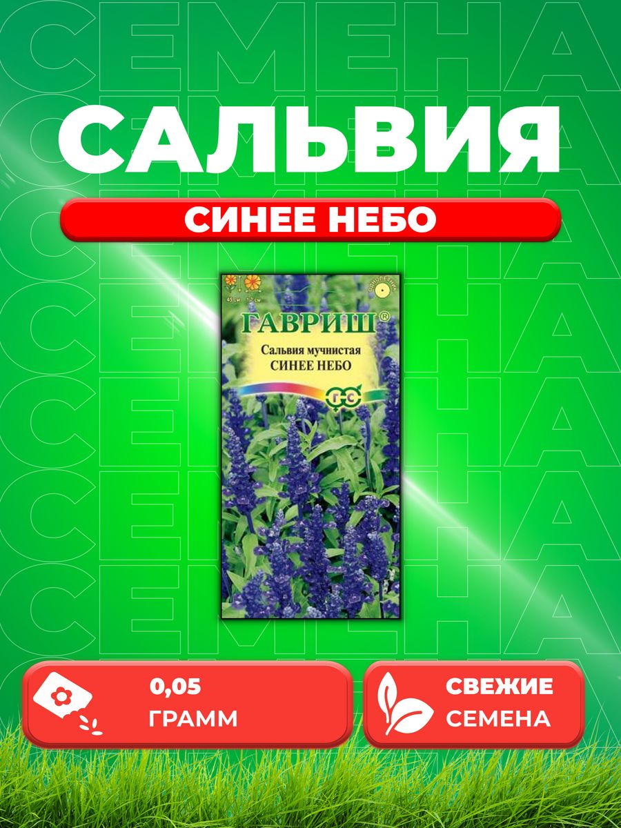 

Семена Сальвия Синее небо мучнистая* 0,05 г
