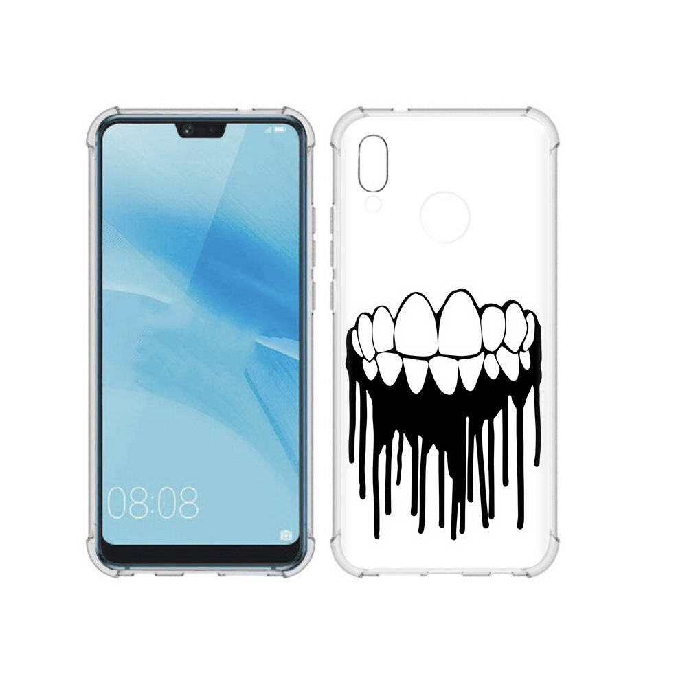 

Чехол MyPads Tocco для Huawei P20 Lite зубы (PT130405.51.372), Прозрачный, Tocco