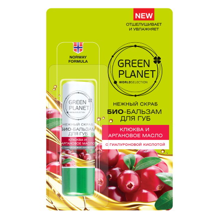 

Набор, Green Planet, Био-бальзам для губ «Клюква и аргановое масло», 2 шт.