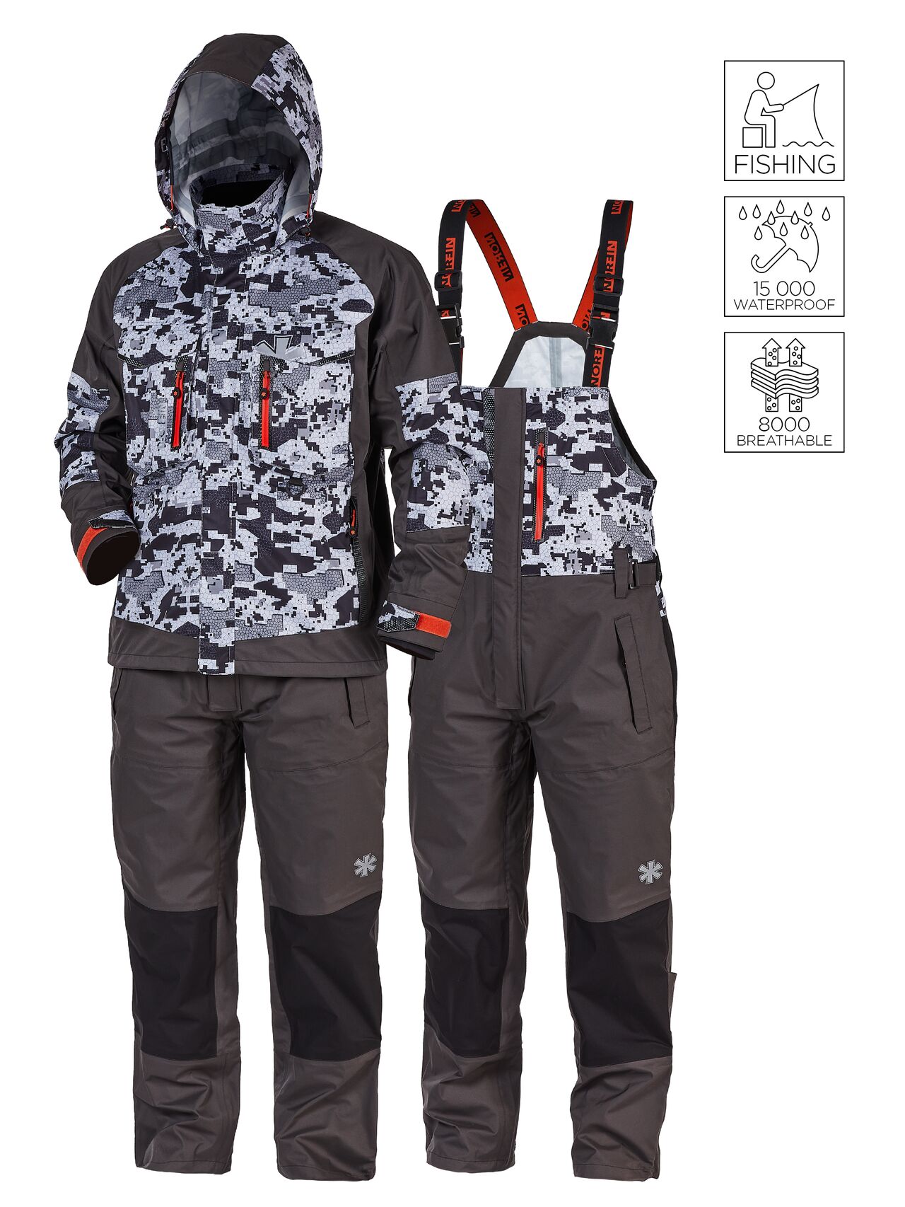 

Костюм демисезонный Norfin PRO DRY 3 CAMO р.XXL