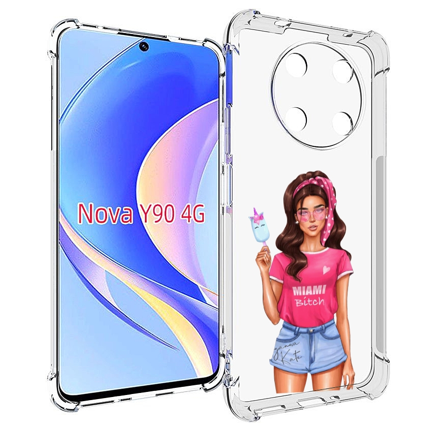 

Чехол MyPads майами-битч женский для Huawei Nova Y90 (CTR-LX1) / Enjoy 50 Pro, Tocco