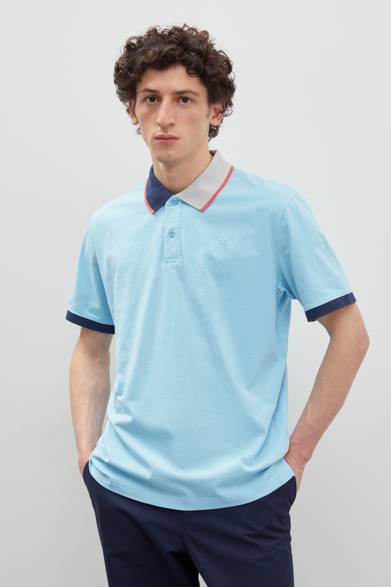 

Футболка мужская Finn Flare FBD210128 голубая XL, Голубой, FBD210128