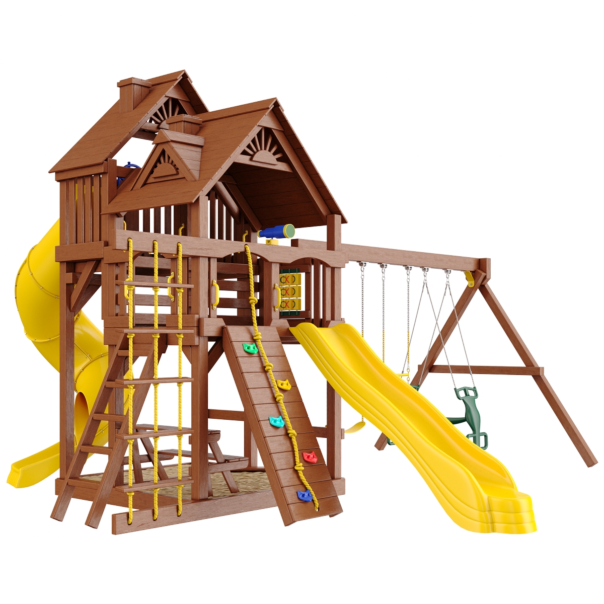 

Игровой комплекс New Sunrise Fort Deluxe (спортивно-игровая площадка для дачи и улицы)