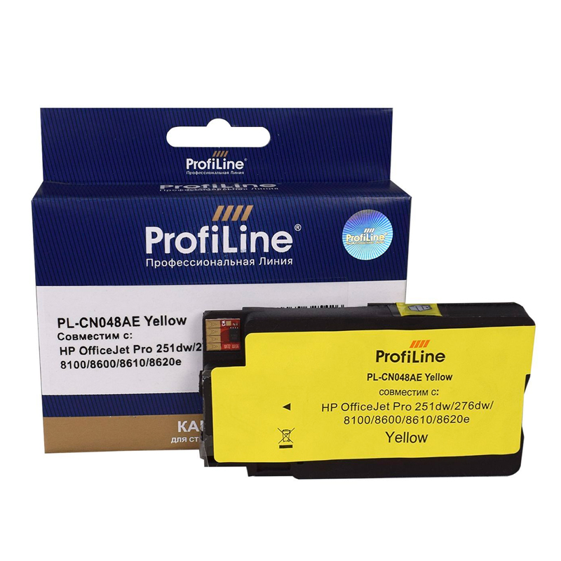 

Картридж для струйного принтера Profiline (PL-CN048AE) желтый, совместимый