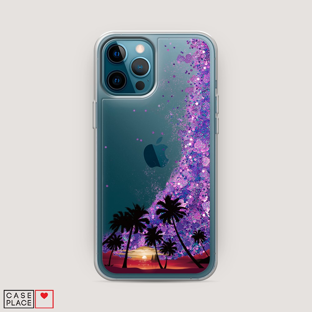 

Чехол Awog на Apple iPhone 12 Pro / Айфон 12 Pro "Закат и пальмы", Разноцветный, 12892-1
