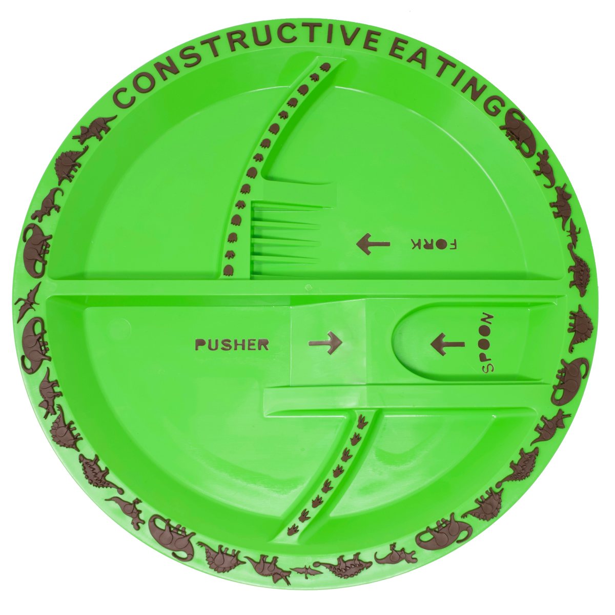 Тарелка Constructive Eating Динозавры, зеленый