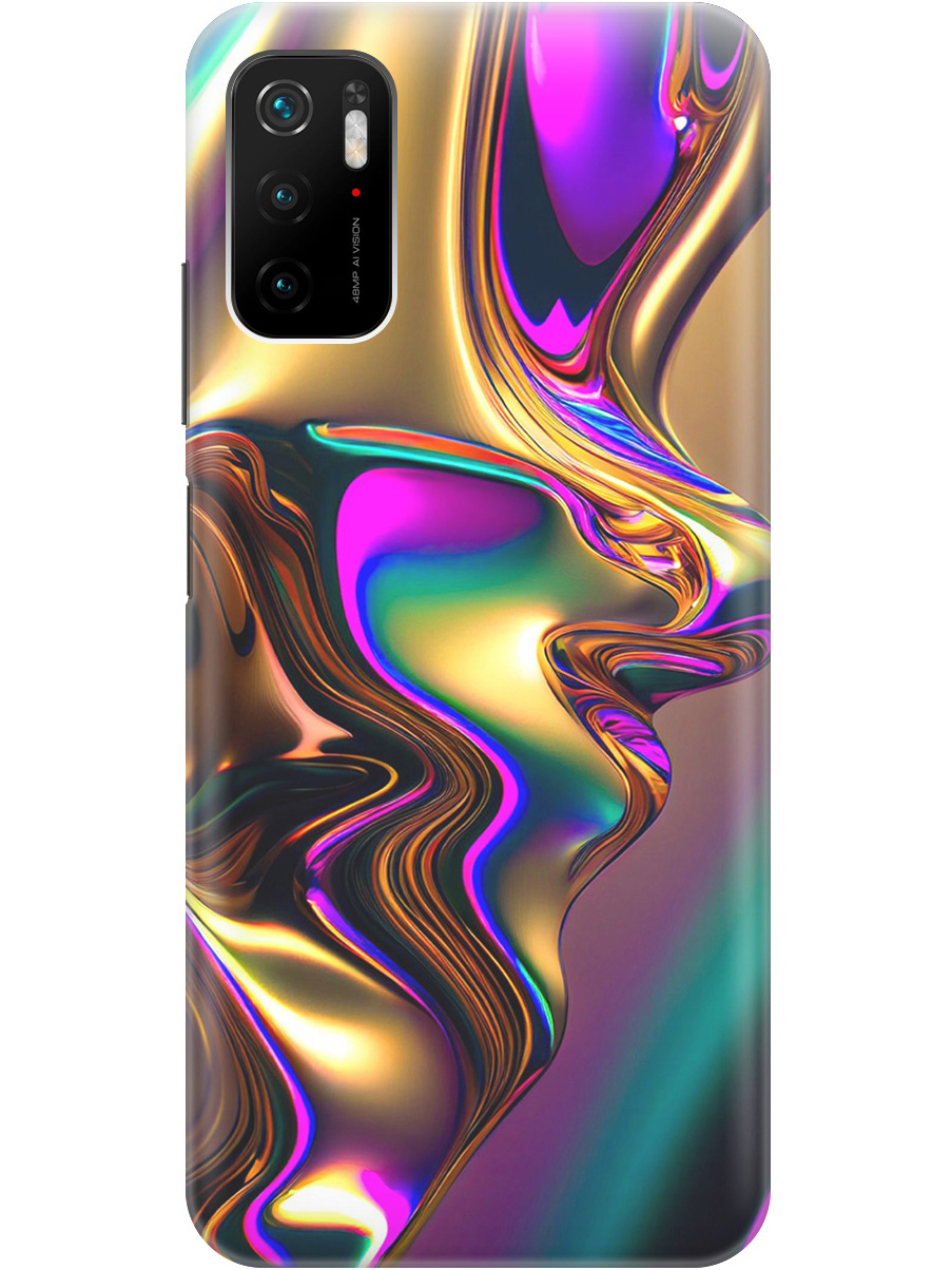 

Силиконовый чехол на Xiaomi Redmi Note 10T / Poco M3 Pro с принтом "Золотистая абстракция", Прозрачный;золотистый;фиолетовый, 730837131