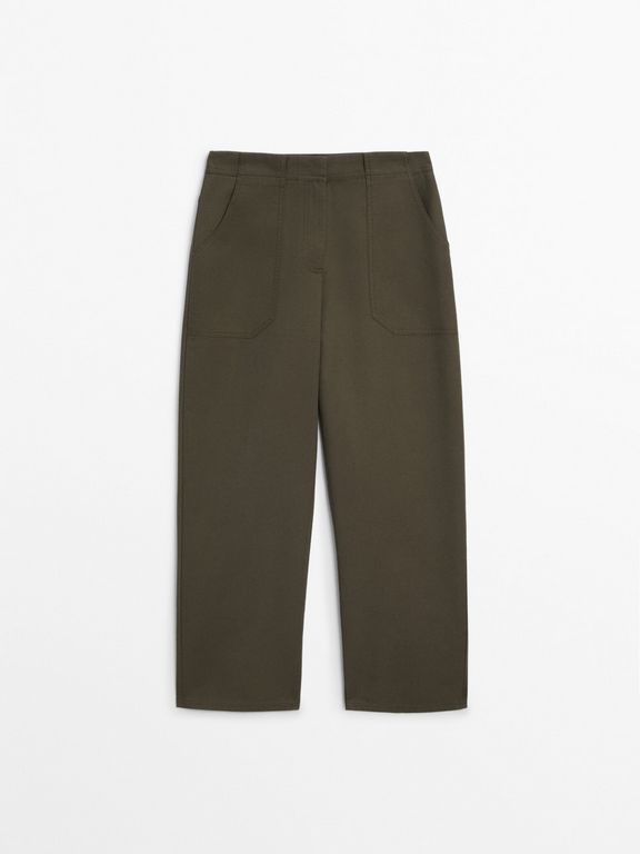 

Брюки женские Massimo Dutti 050358355 зеленые 40 EU, Зеленый, 050358355