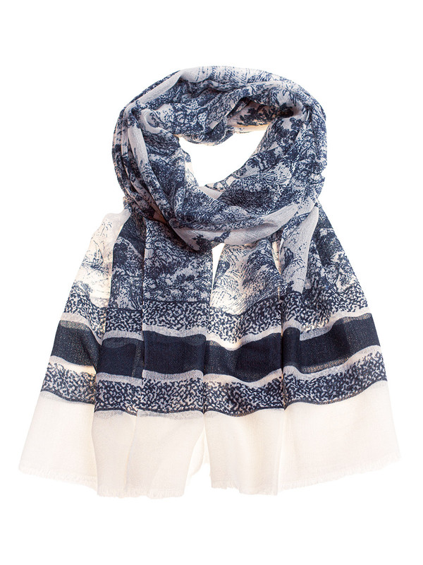 Палантин унисекс PASHMINA EMPORIUM PRSI03-90 белый, 72х211 см