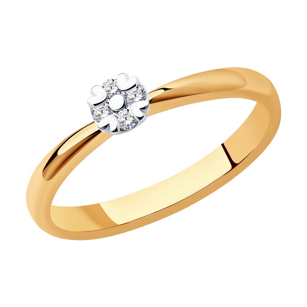

Кольцо из комбинированного золота с бриллиантом р.  SOKOLOV Diamonds 1012154, 1012154