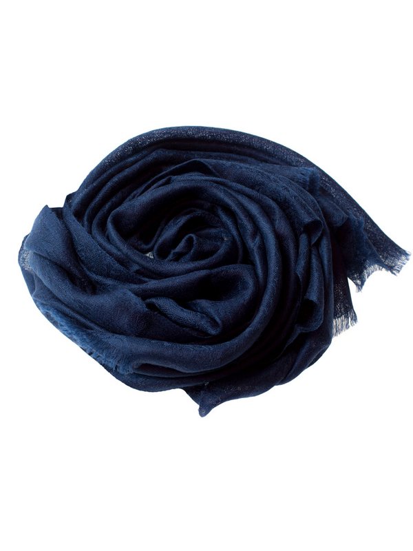 Платок унисекс PASHMINA EMPORIUM PSP01-90 темно-синий, 94х94 см