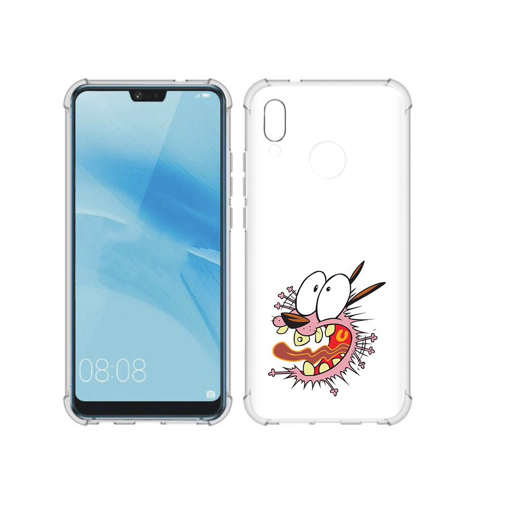 

Чехол MyPads Tocco для Huawei P20 Lite испуганный бобик (PT130405.51.381), Прозрачный, Tocco