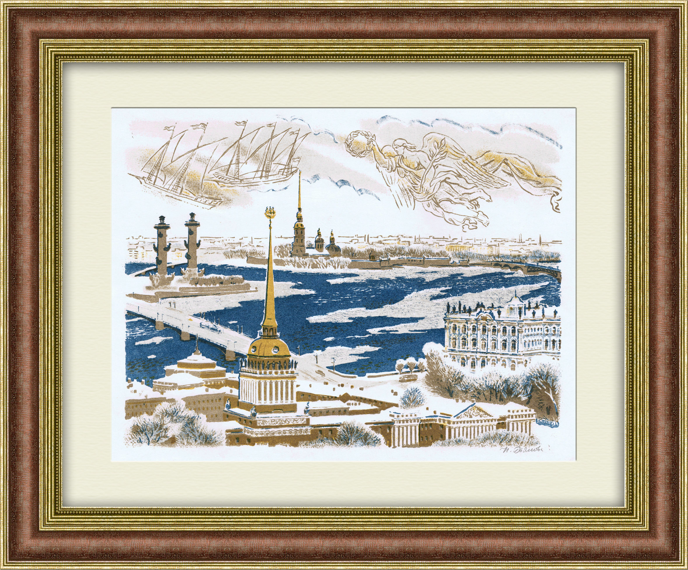 

Небо Санкт-Петербурга. Авторская литография Н. Дьяковой