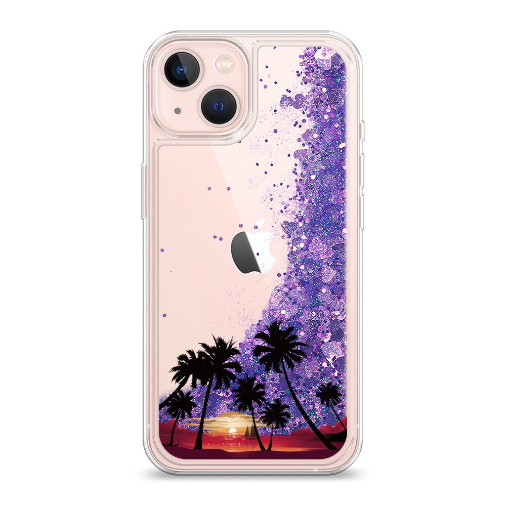 

Чехол Awog на Apple iPhone 13 / Айфон 13 "Закат и пальмы", Разноцветный, 14292-1