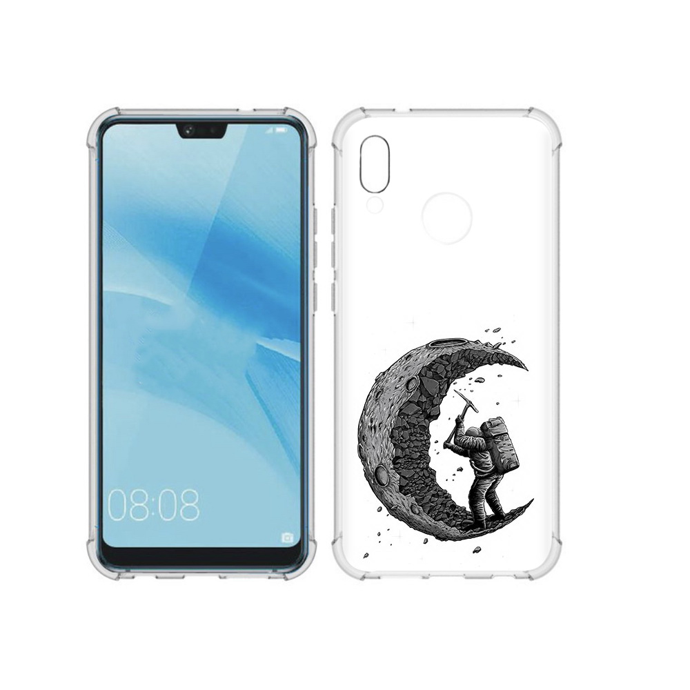 

Чехол MyPads Tocco для Huawei P20 Lite камненная луна (PT130405.51.384), Прозрачный, Tocco