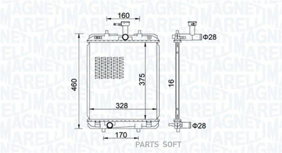 

Радиатор citron c1 (pm , pn ) 1.0 Magneti Marelli 350213151500