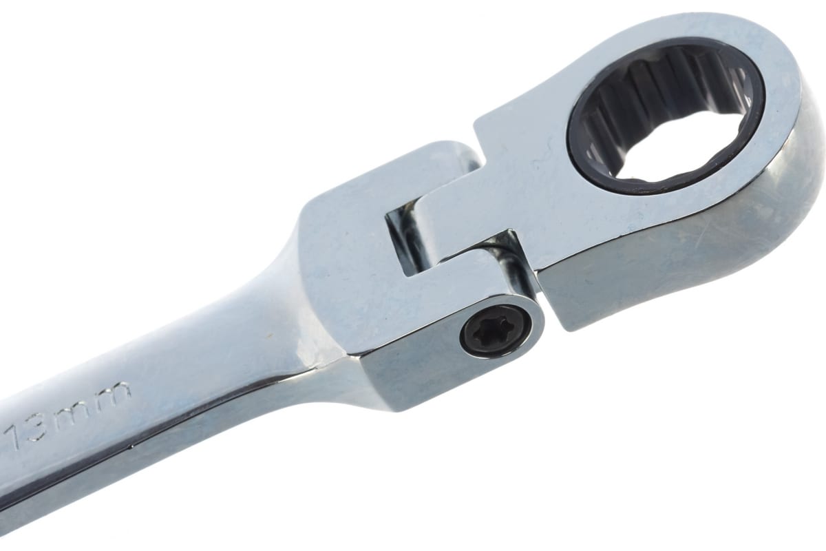 Ключ рожковый с храповиком на шарнире, 13 мм