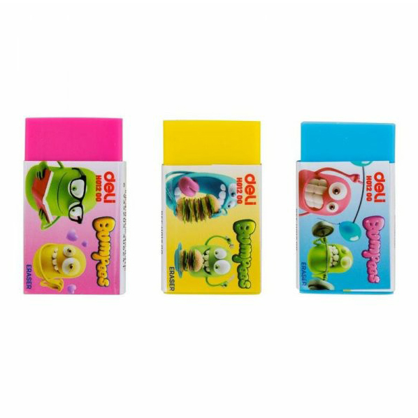 

Ластик Deli Bumpees 4 x 2,2 x 1 см в ассортименте, Разноцветный
