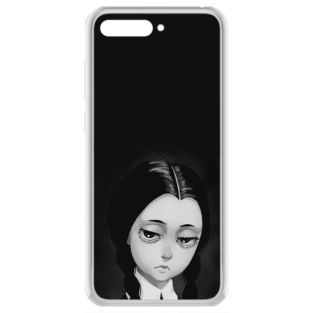 

Чехол-накладка Krutoff Clear Case Уэнсдей Аддамс - Рисованная Уэнсдей для Huawei Y6 (2018)