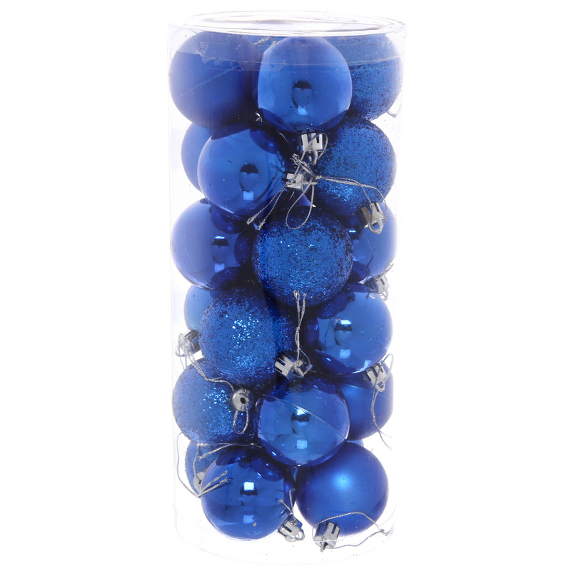 Набор шаров Серпантин 5 см набор 24 шт Микс фактур 201-0638 синий