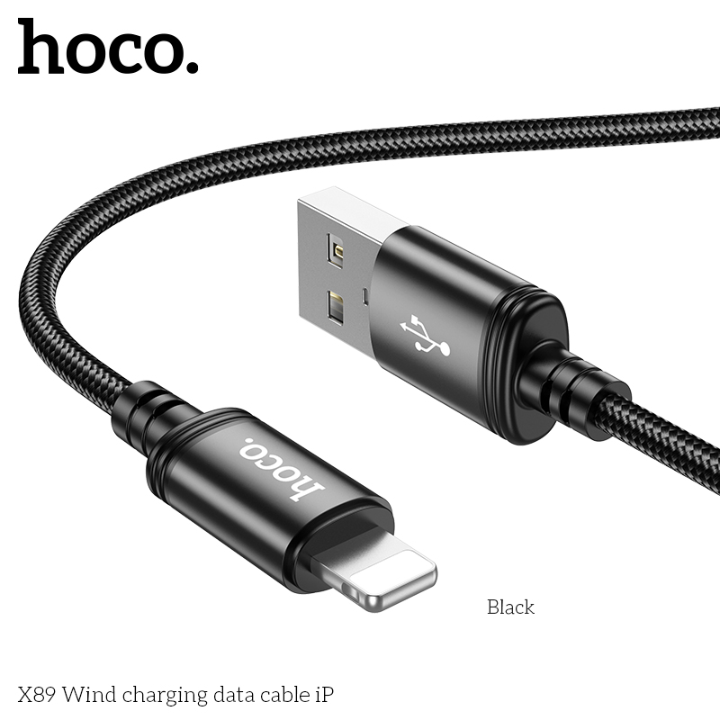 Кабель Lightning-USB Hoco x89usb-ip 1м черный