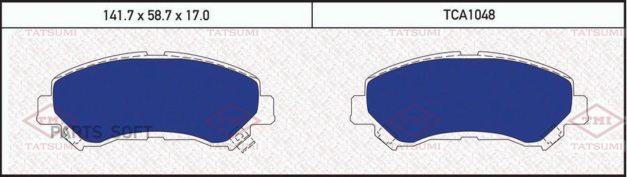 

Колодки тормозные NISSAN QASHQAI 07- перед. Tatsumi TCA1048