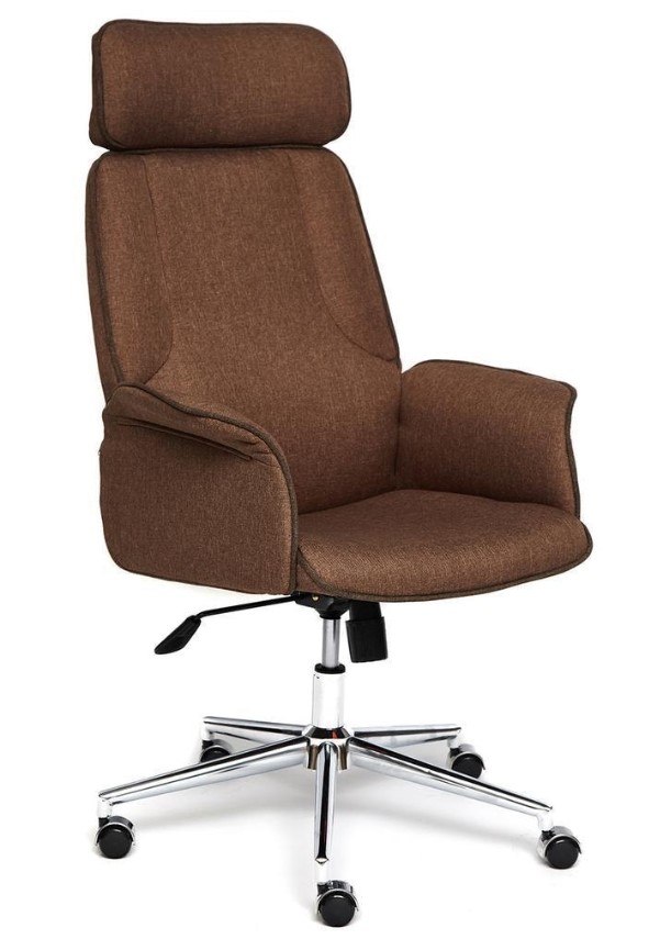 

Кресло компьютерное офисное на колесиках Tetchair CHARM коричневый, Серебристый;коричневый