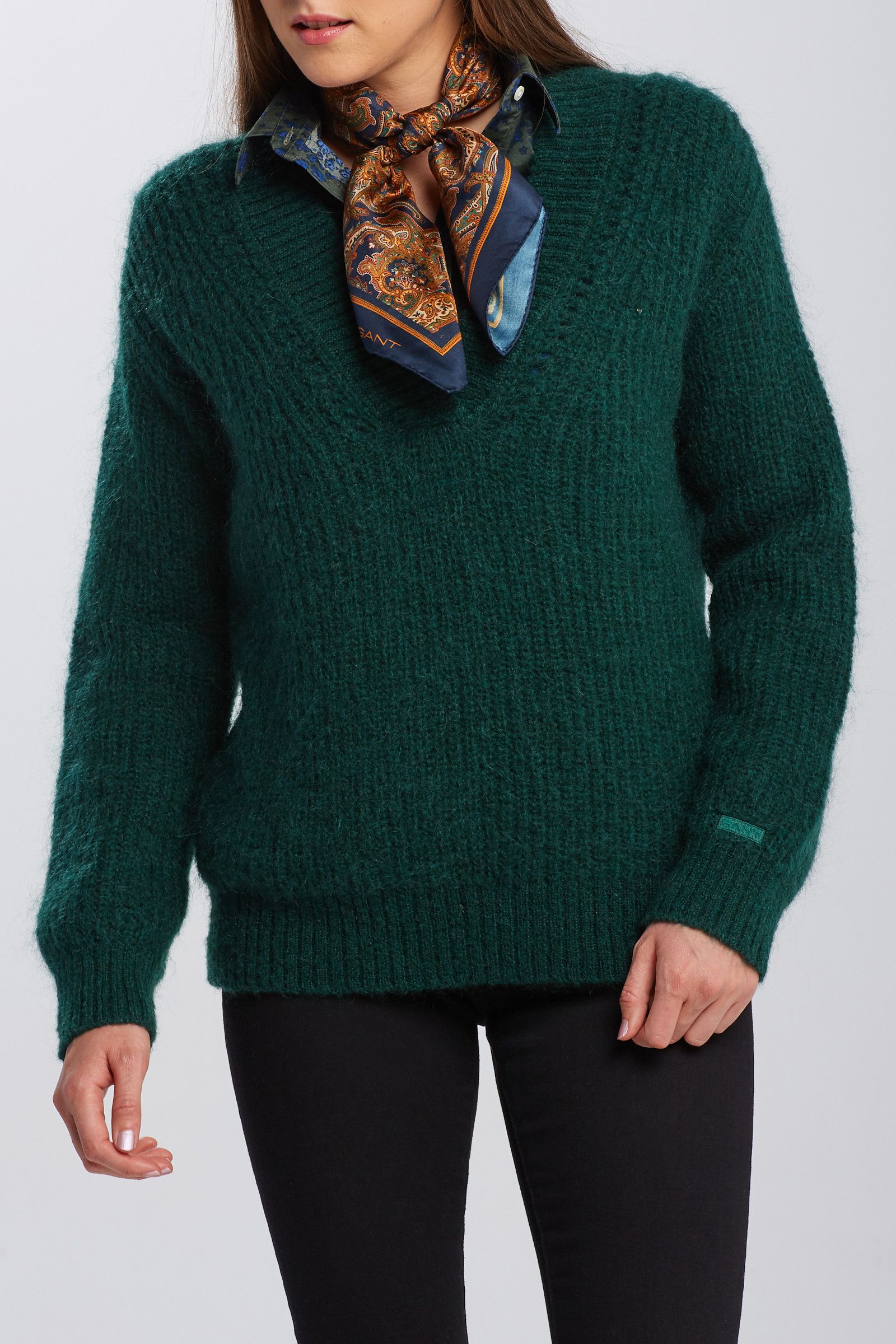 Пуловер женский GANT 4801147 зеленый M
