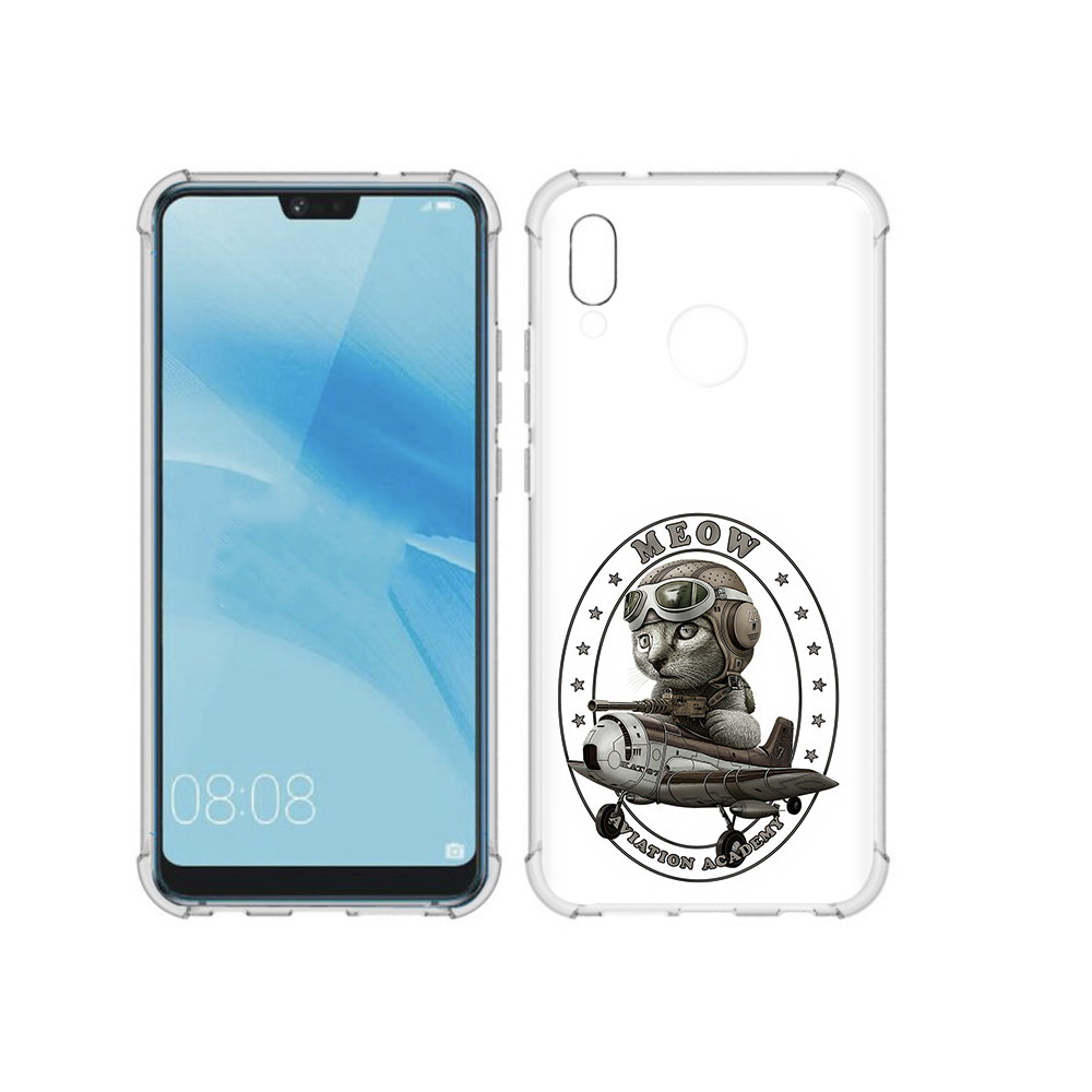 

Чехол MyPads Tocco для Huawei P20 Lite кот в самолете (PT130405.51.395), Прозрачный, Tocco