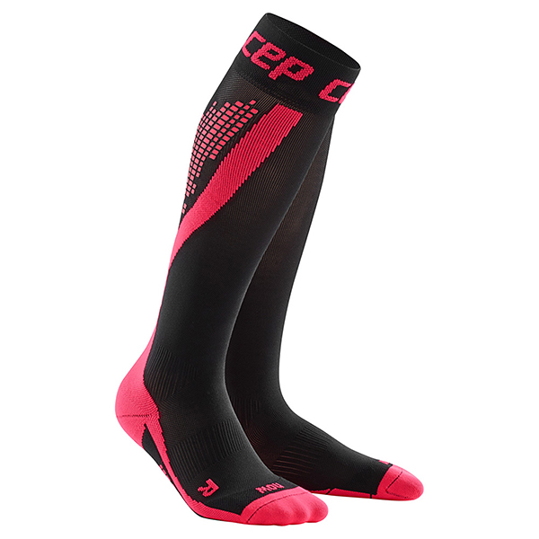 фото Гольфы компрессионные cep nighttech compression knee socks 1, black/red, 4-6 us