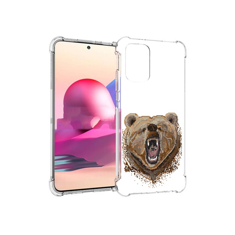 

Чехол MyPads Tocco для Xiaomi Redmi Note 10S пиксельный медведь (PT158704.257.539), Прозрачный, Tocco