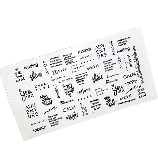 

Набор, Ami-Nails, Слайдер-дизайн №3523 «Черные слова», 3 шт.