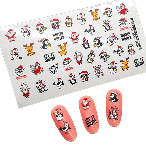 

Набор, Ami-Nails, Стикер для ногтей №31 «Зима, Новый год», 3 шт.