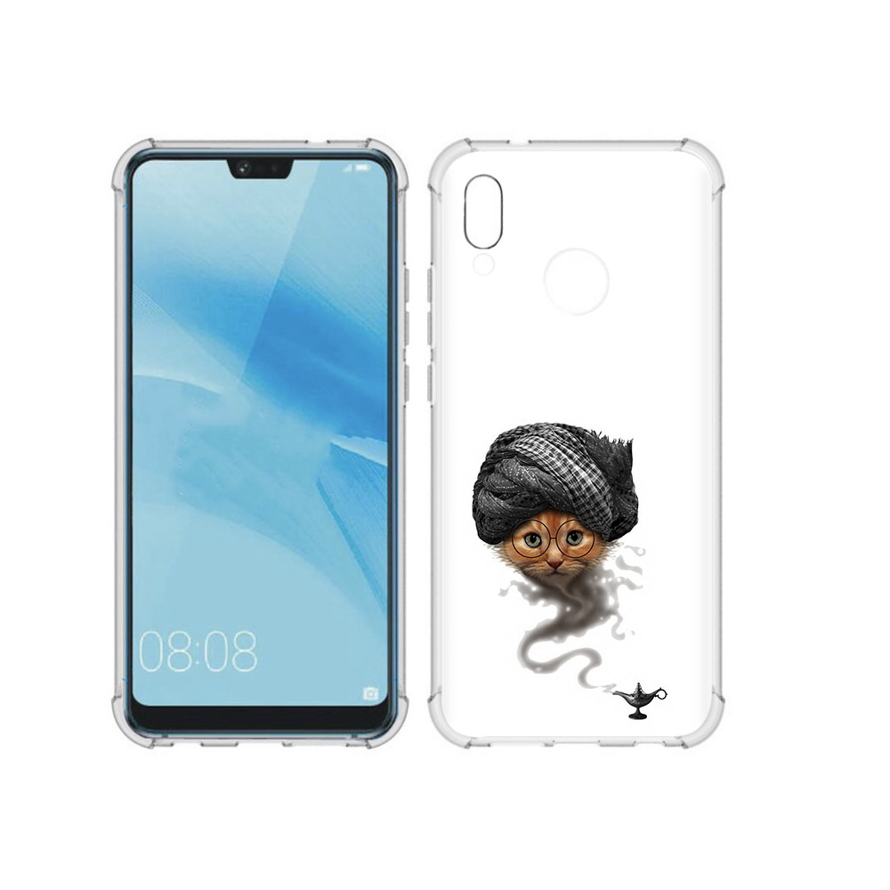

Чехол MyPads Tocco для Huawei P20 Lite кот джин (PT130405.51.398), Прозрачный, Tocco
