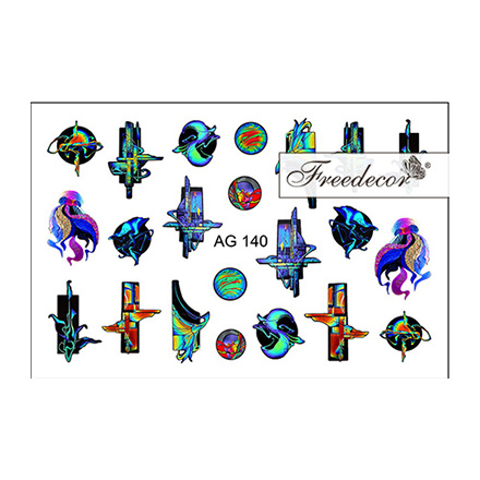 

Набор, Freedecor, Слайдер-дизайн «Аэрография» №140, 4 шт.