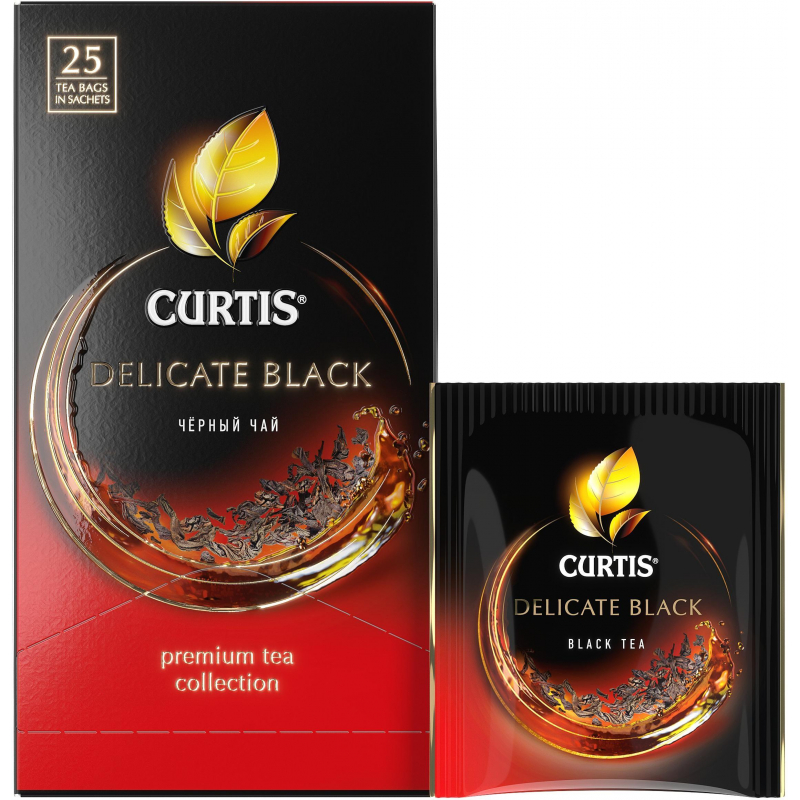 Чай Curtis черный Delicate Black,мелкий лист, 25шт/уп, (2шт.)