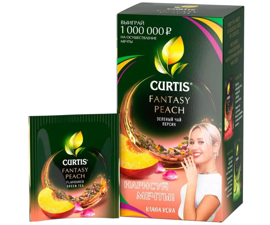 

Чай Curtis Fantasy Peach зеленый, 25сашет, (2шт.)