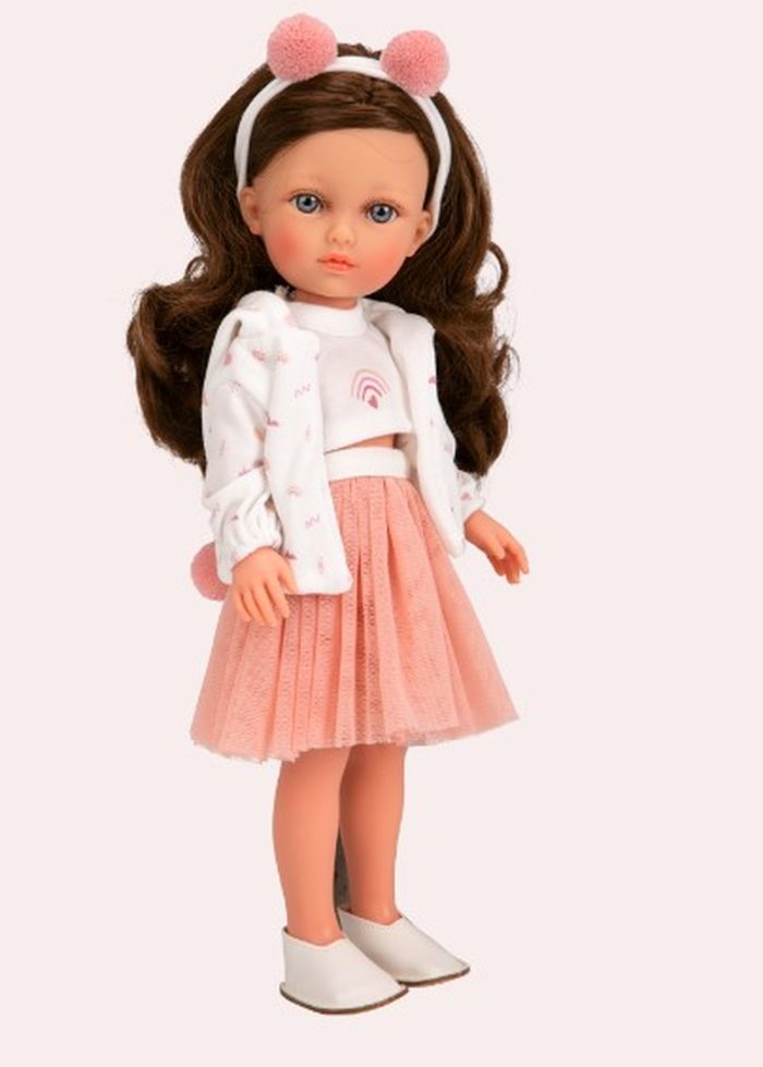Кукла Arias ELEGANCE CARLOTA casual винил 36 см, брюнетка, в худи