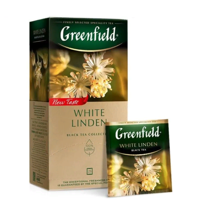 

Чай Greenfield White Linden черный с добавками, 25пак 1750-10, (2шт.)