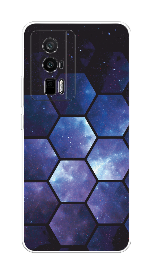 

Чехол на Xiaomi Redmi K60/Poco F5 Pro "Соты космос", Черный;фиолетовый, 317450-1