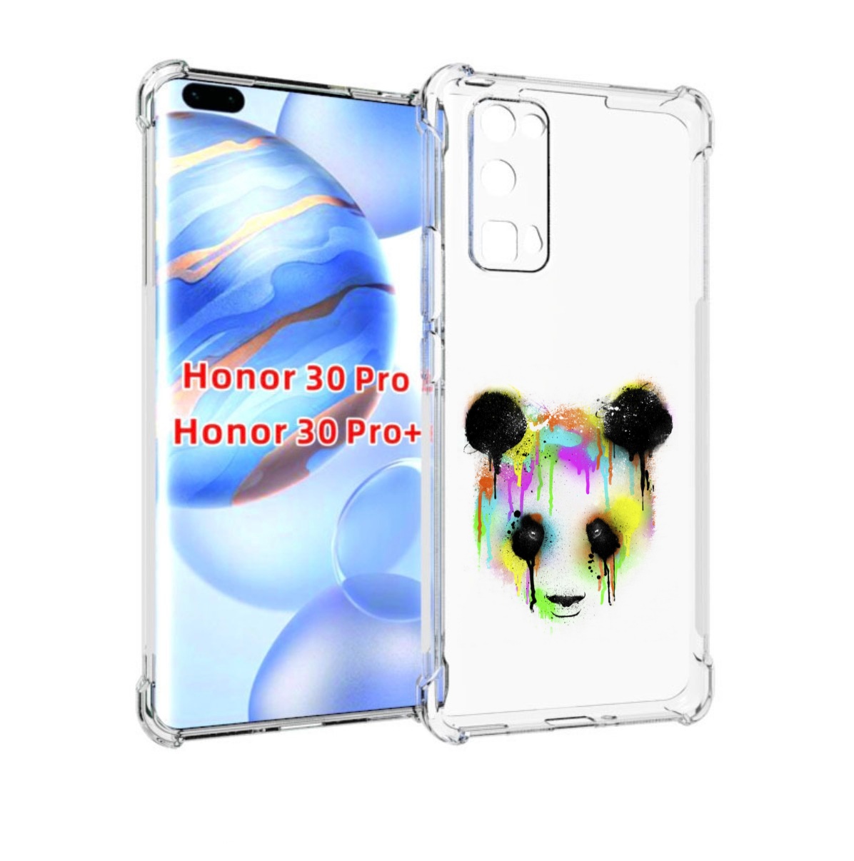 

Чехол бампер MyPads Радужная панда для Honor 30 Pro, Прозрачный, Tocco