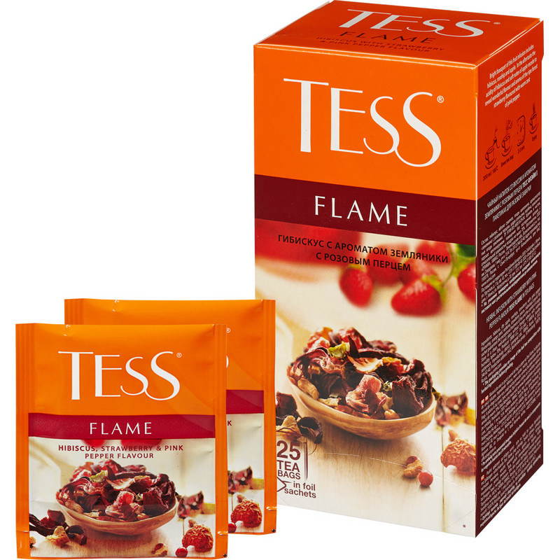Чай TESS FLAME фруктовы 25пак, (2шт.)