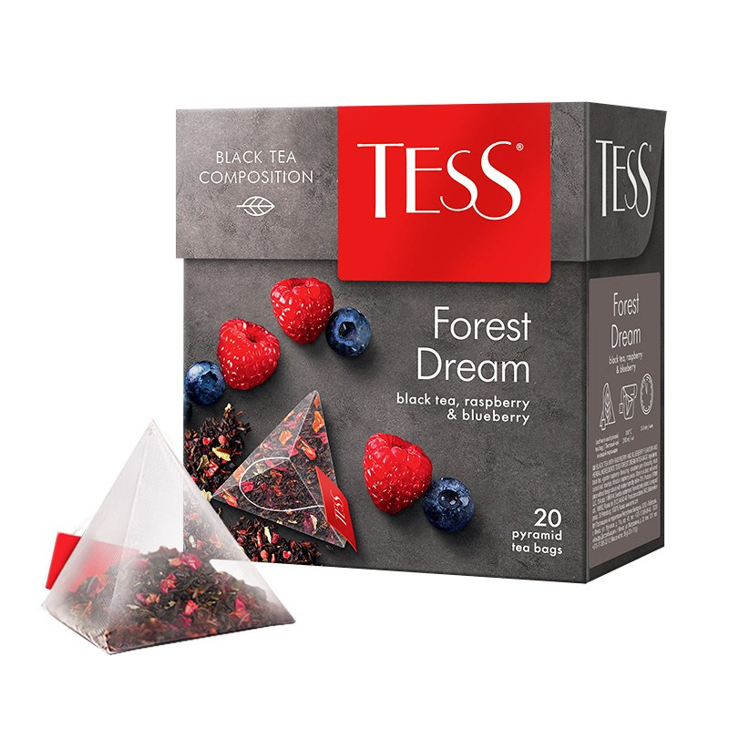 Чай TESS FOREST DREAM черный пирамидки 20шт, (2шт.)