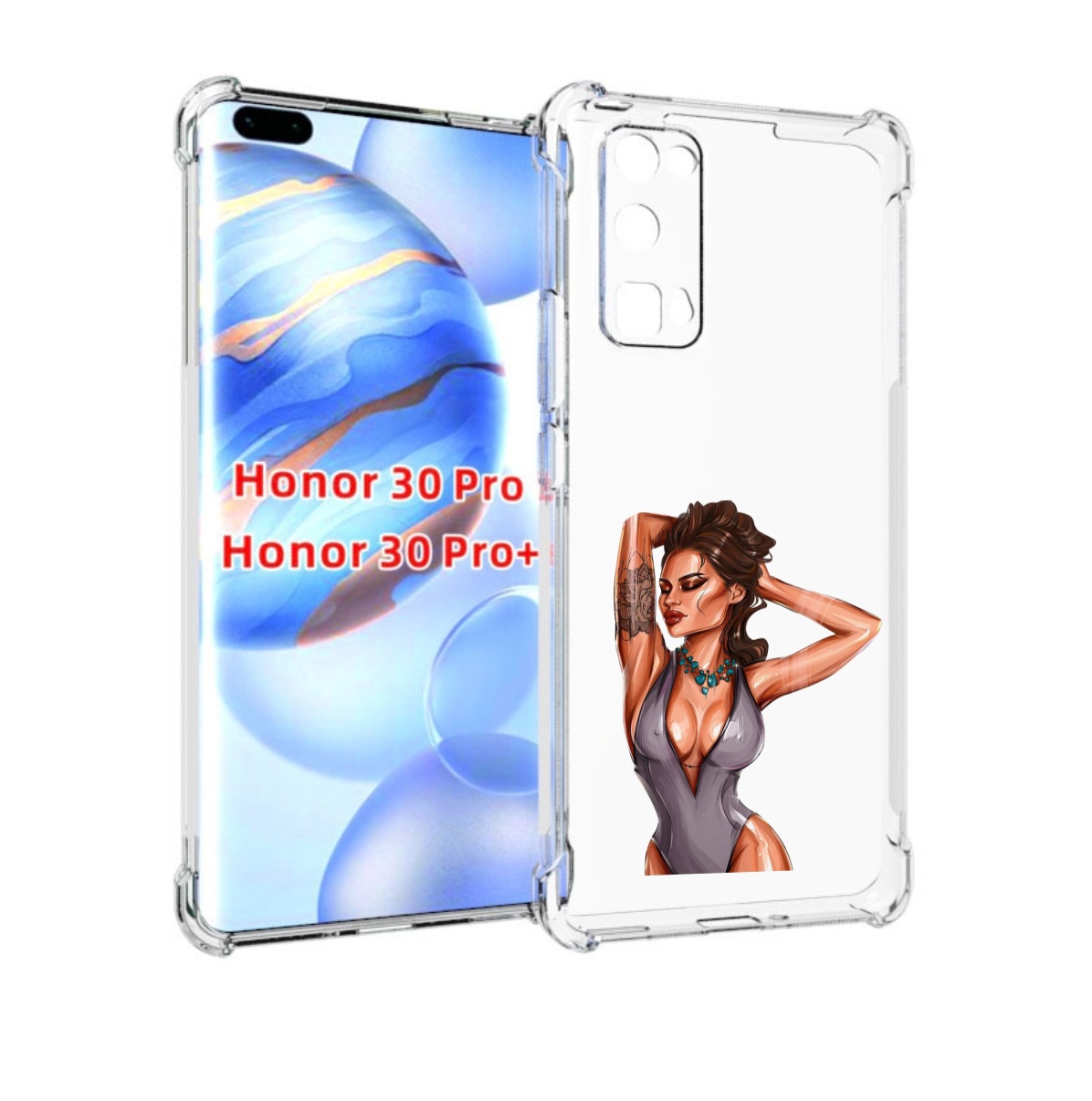 

Чехол бампер MyPads Роскошная-девушка женский для Honor 3, Прозрачный, Tocco