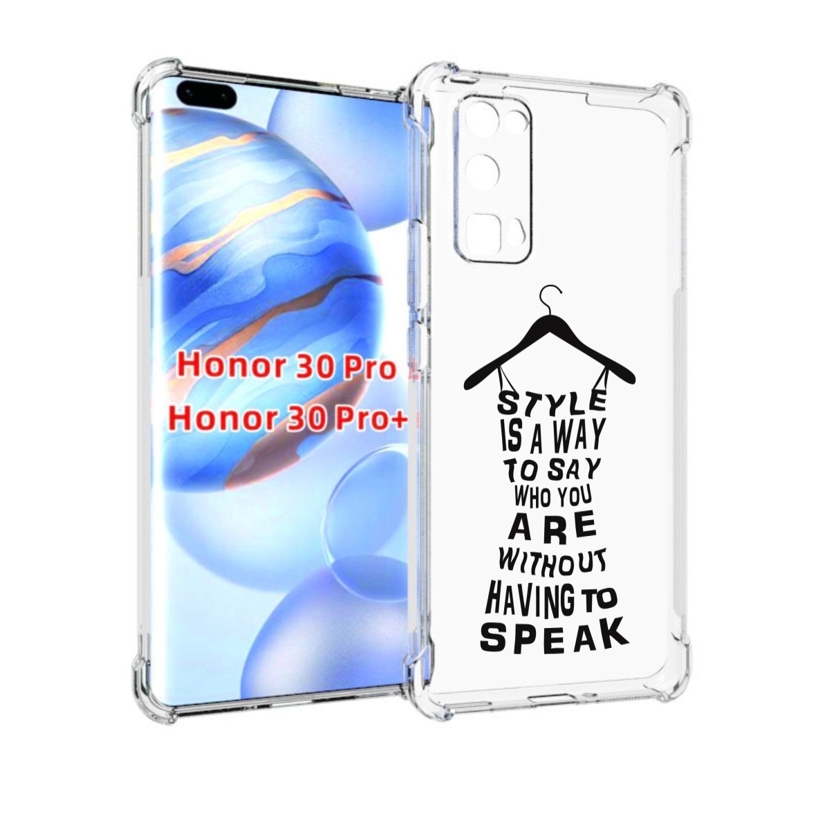 

Чехол бампер MyPads Сарафан-из-слов для Honor 30 Pro Honor, Прозрачный, Tocco