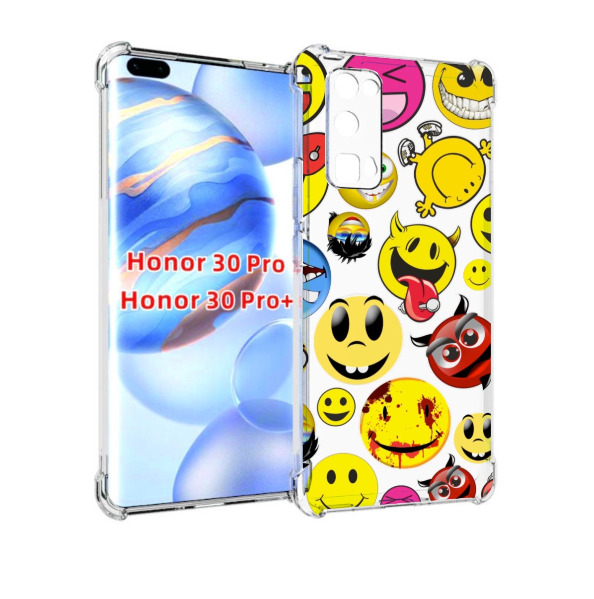 

Чехол бампер MyPads Смайлики для Honor 30 Pro, Прозрачный, Tocco
