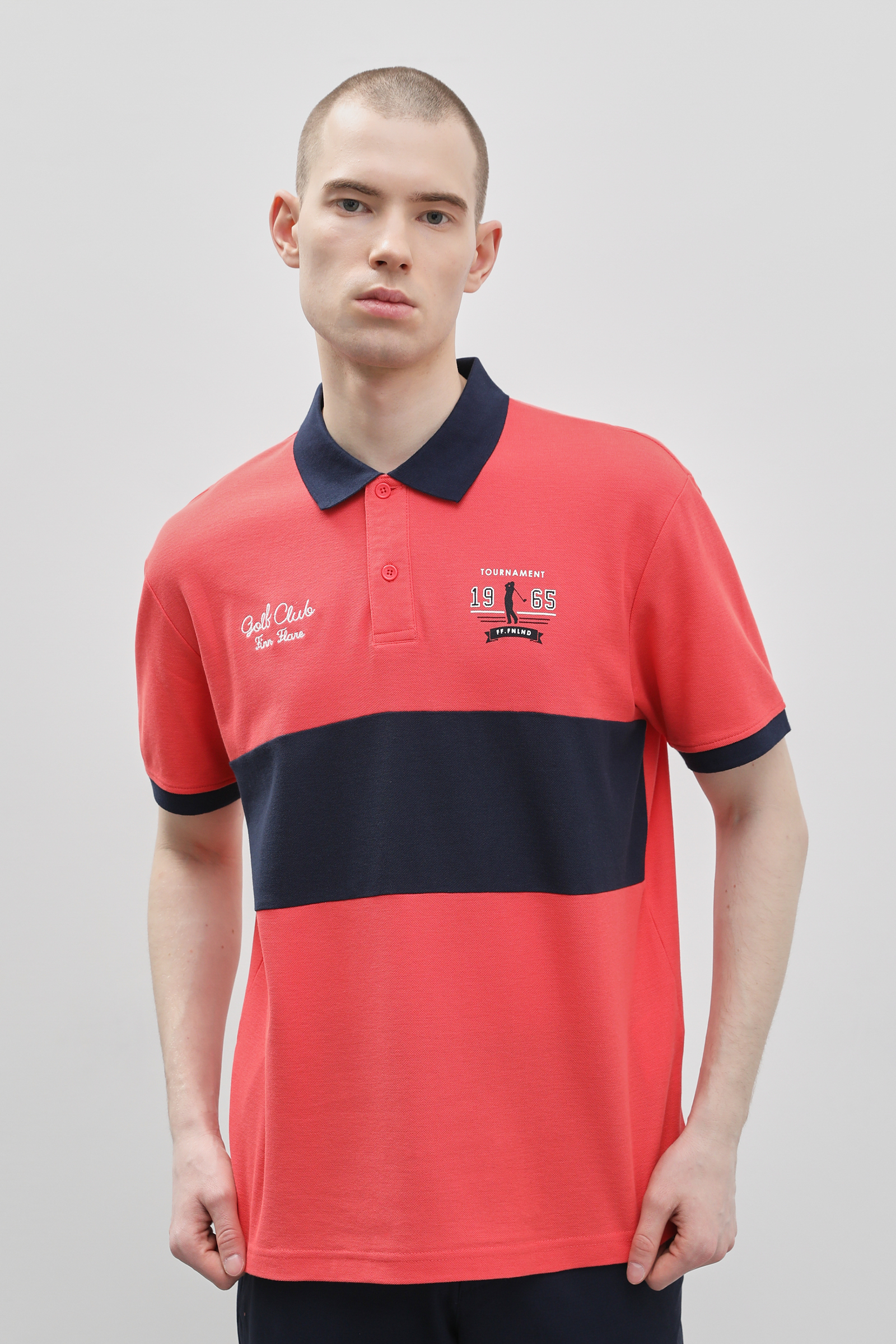 

Футболка мужская Finn Flare FBD210125 красная 2XL, Красный, FBD210125