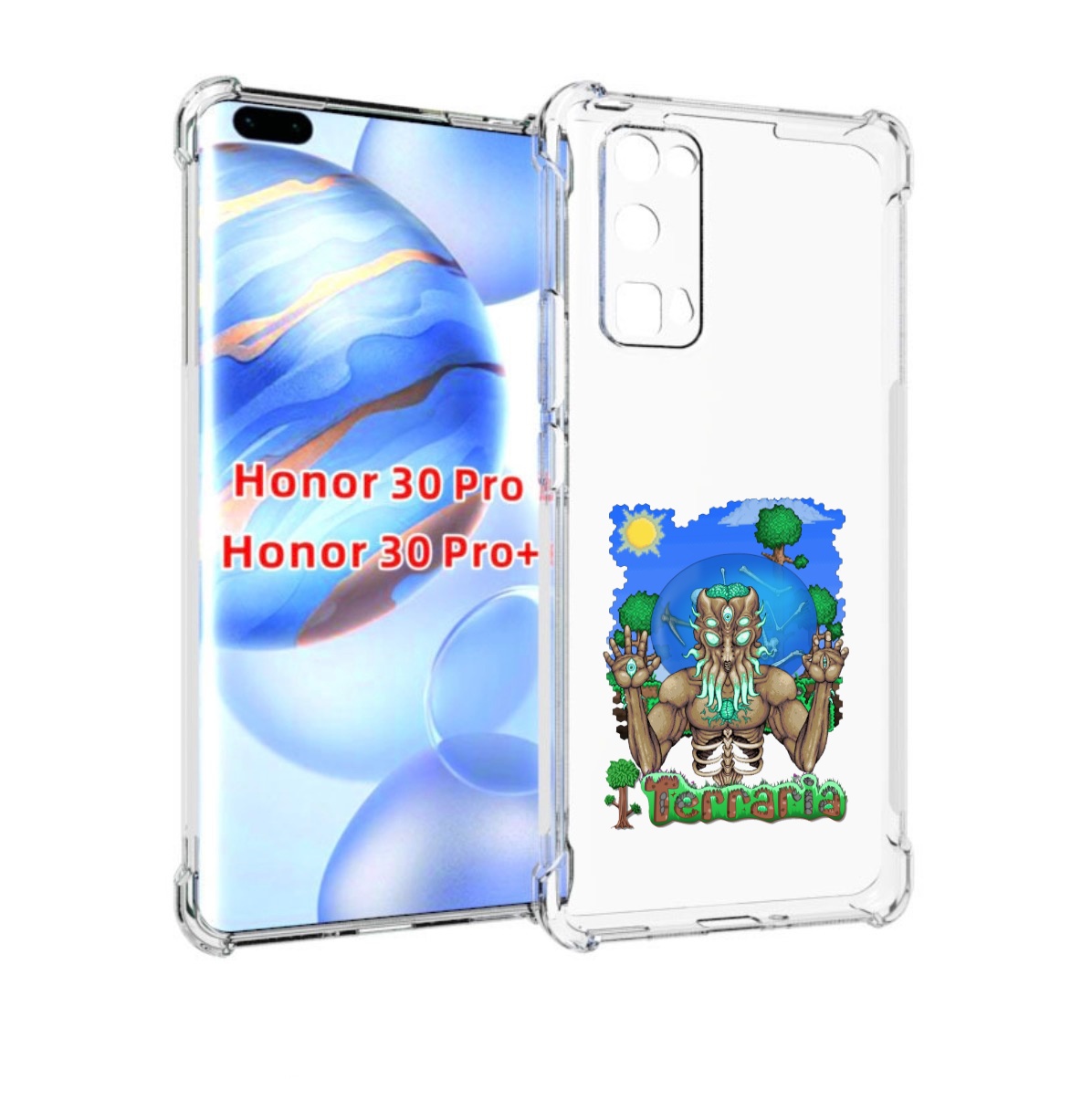 

Чехол бампер MyPads Террария для Honor 30 Pro, Прозрачный, Tocco