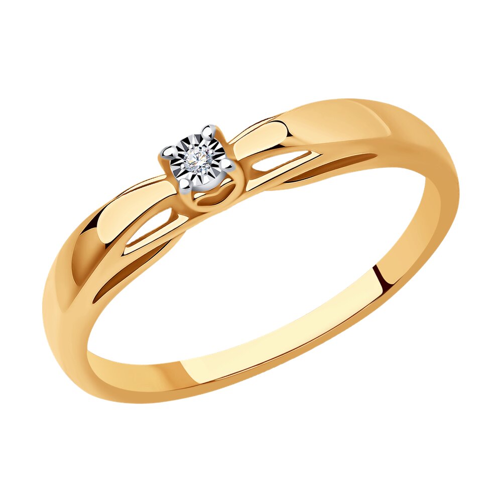 

Кольцо из комбинированного золота с бриллиантом р. , SOKOLOV Diamonds 1012273, 1012273